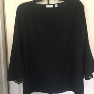 New York and Co Flowy bell sleeve blouse